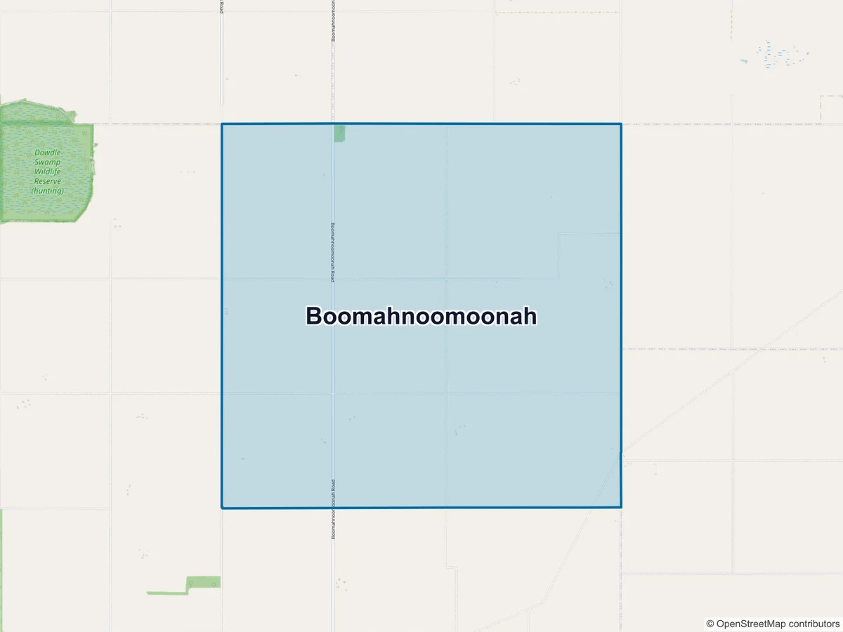 Map of Boomahnoomoonah, VIC, Australia