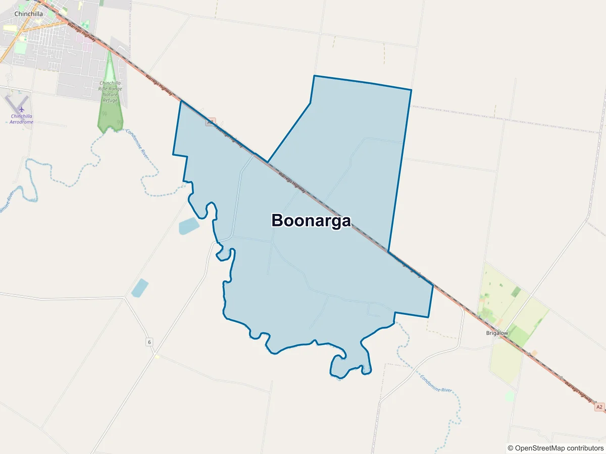 Map of Boonarga, QLD, Australia