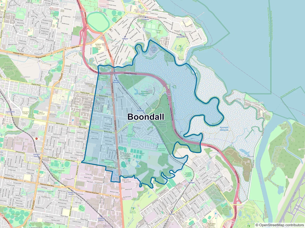 Map of Boondall, QLD, Australia