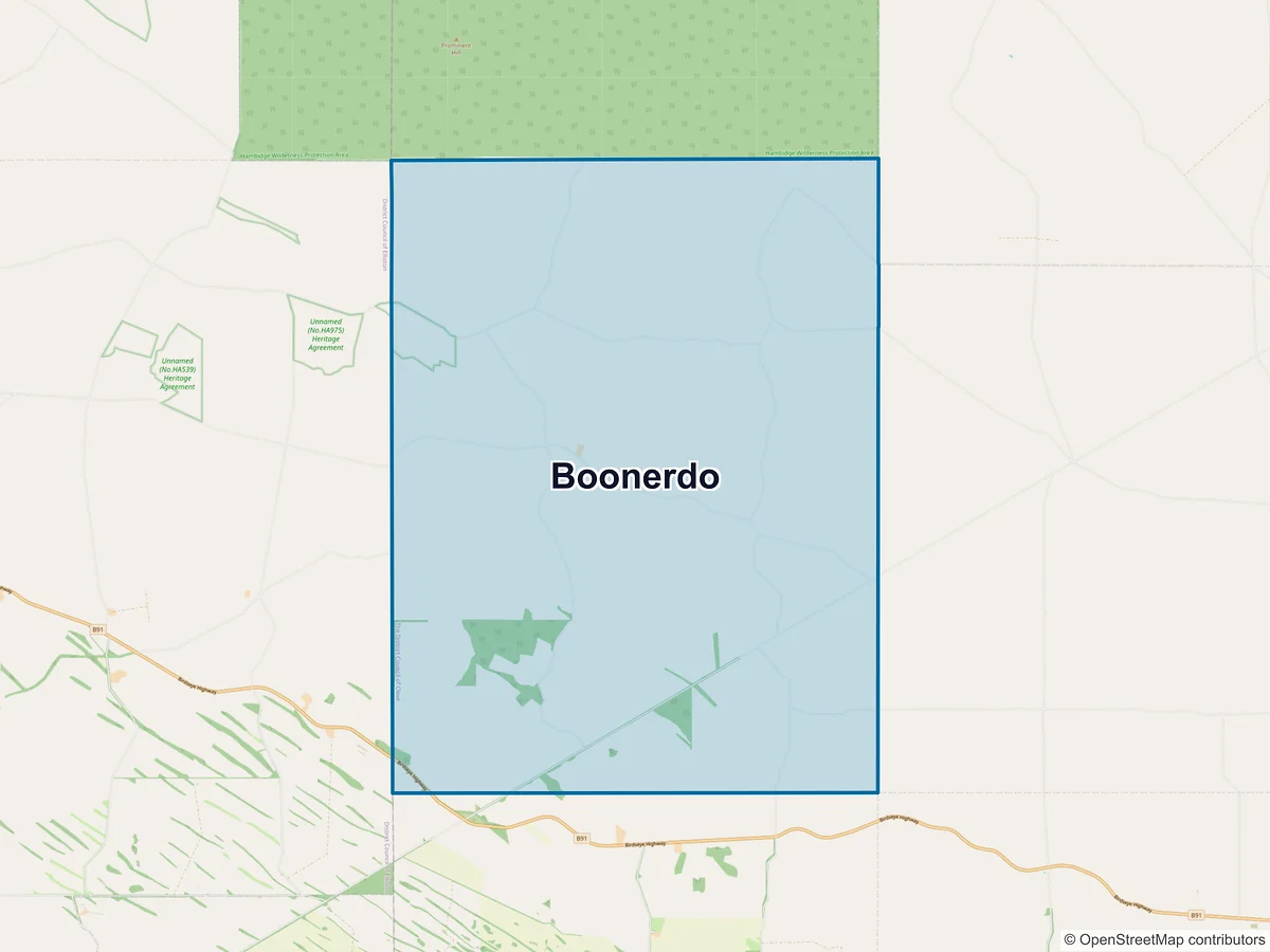 Map of Boonerdo, SA, Australia