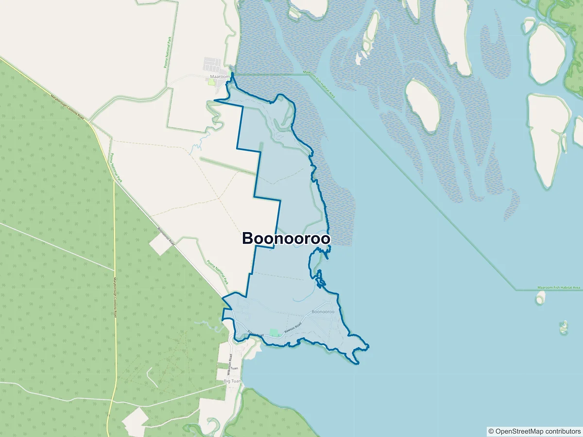 Map of Boonooroo, QLD, Australia