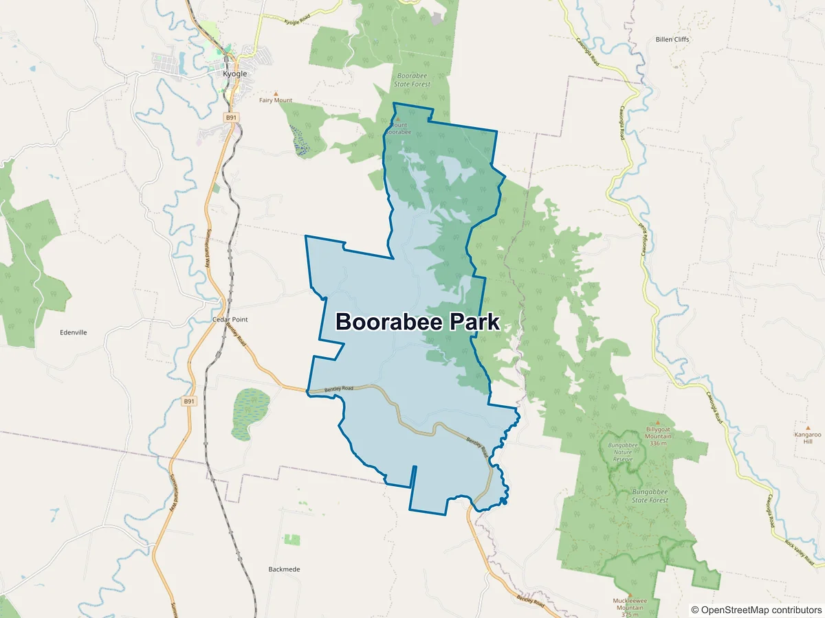 Map of Boorabee Park, NSW, Australia