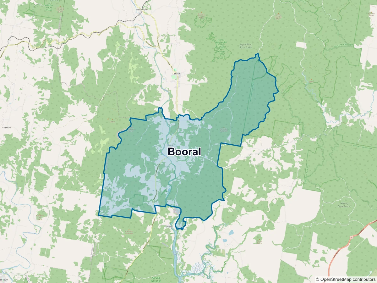 Map of Booral, NSW, Australia