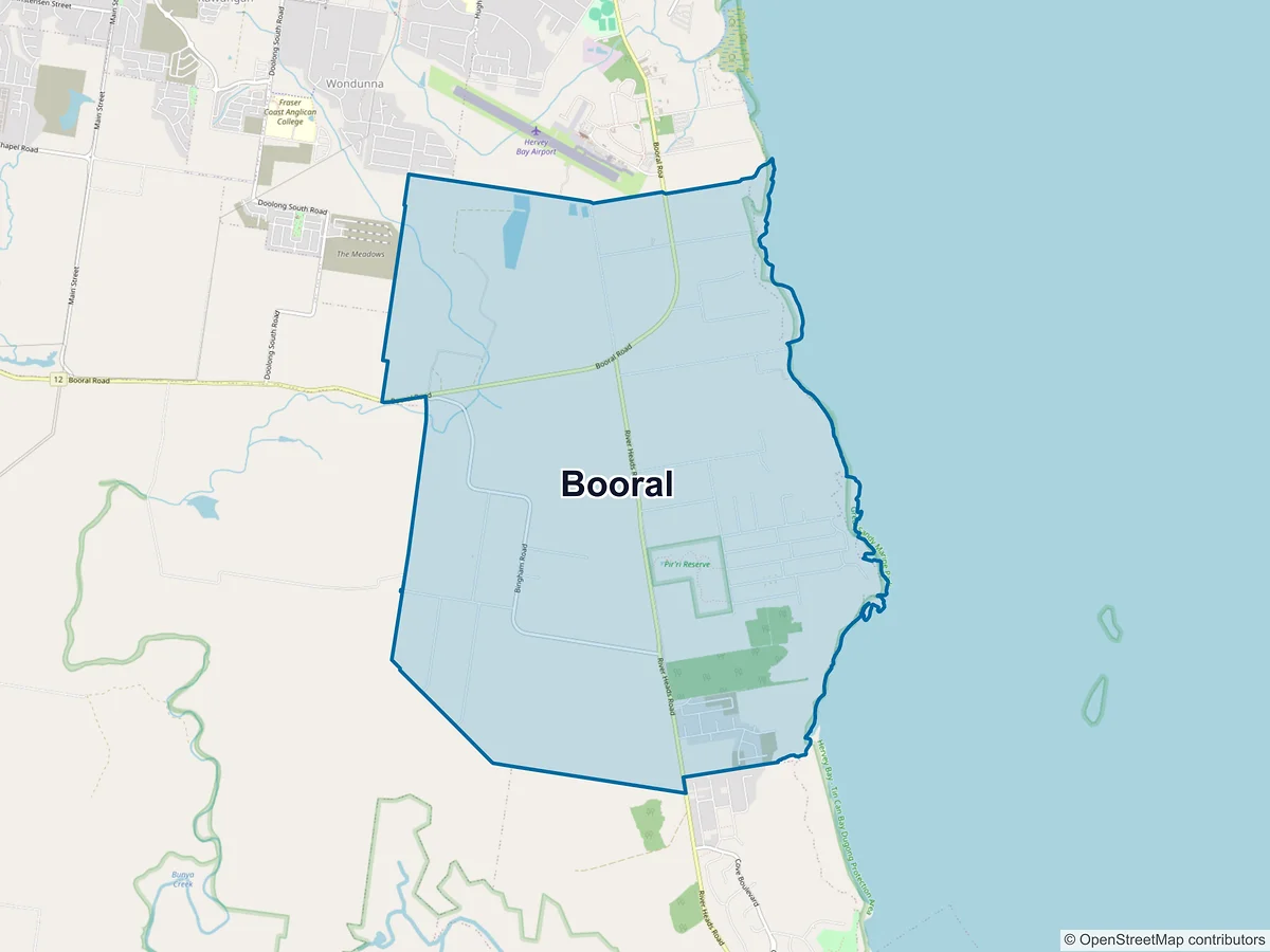 Map of Booral, QLD, Australia
