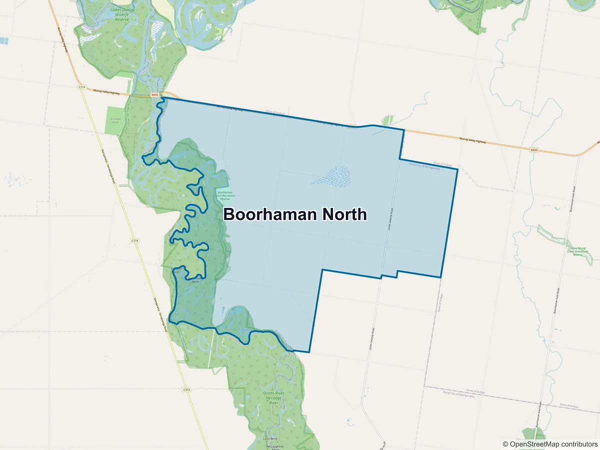 Map of Boorhaman North, VIC, Australia