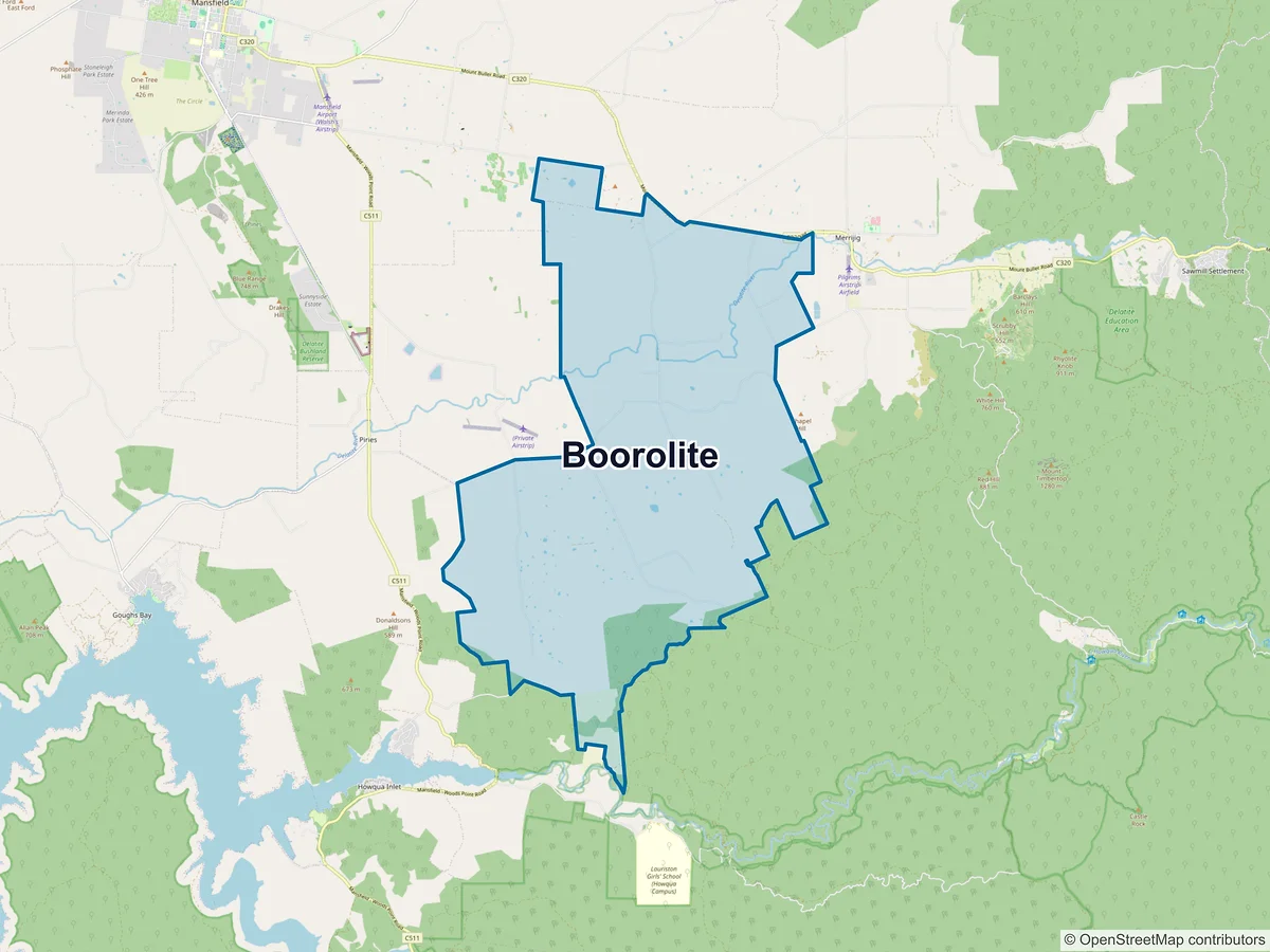 Map of Boorolite, VIC, Australia