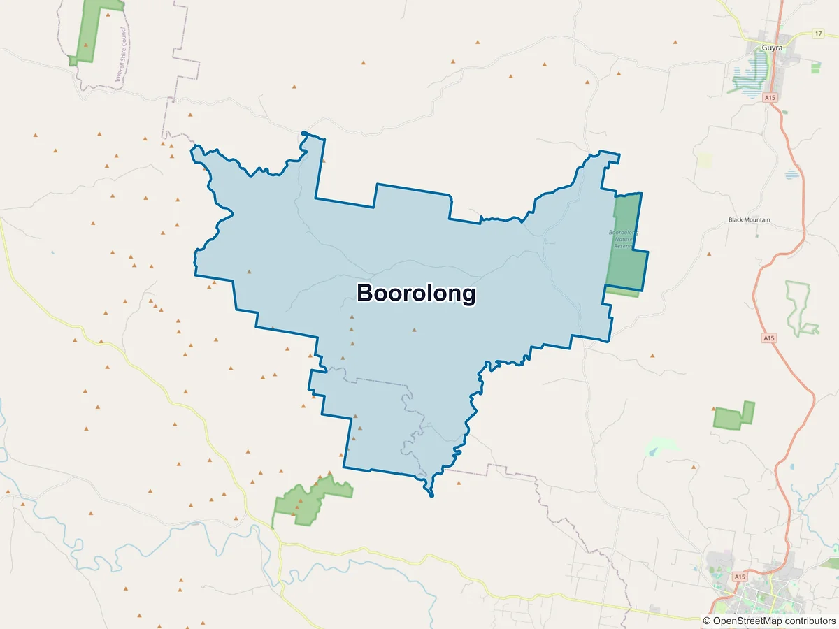 Map of Boorolong, NSW, Australia
