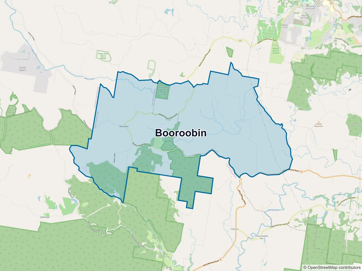 Map of Booroobin, QLD, Australia