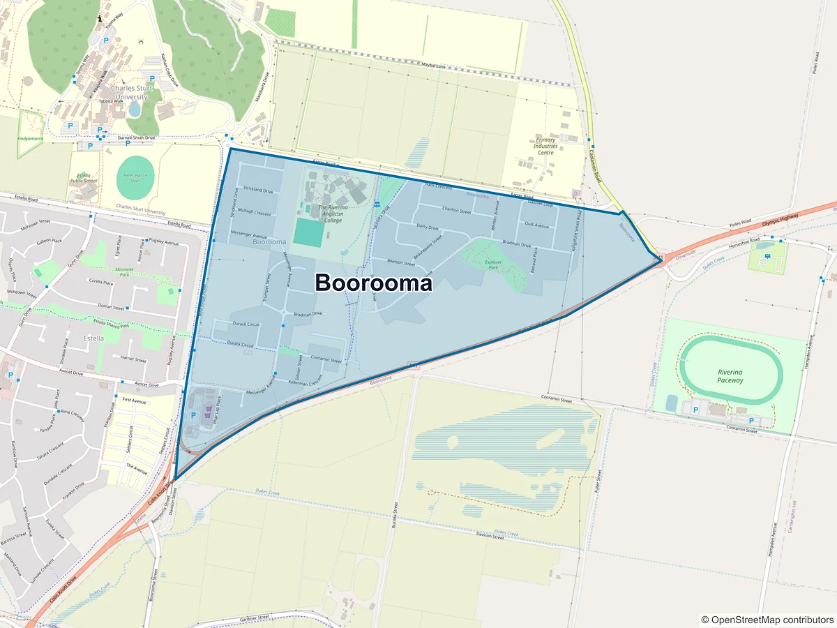 Map of Boorooma, NSW, Australia