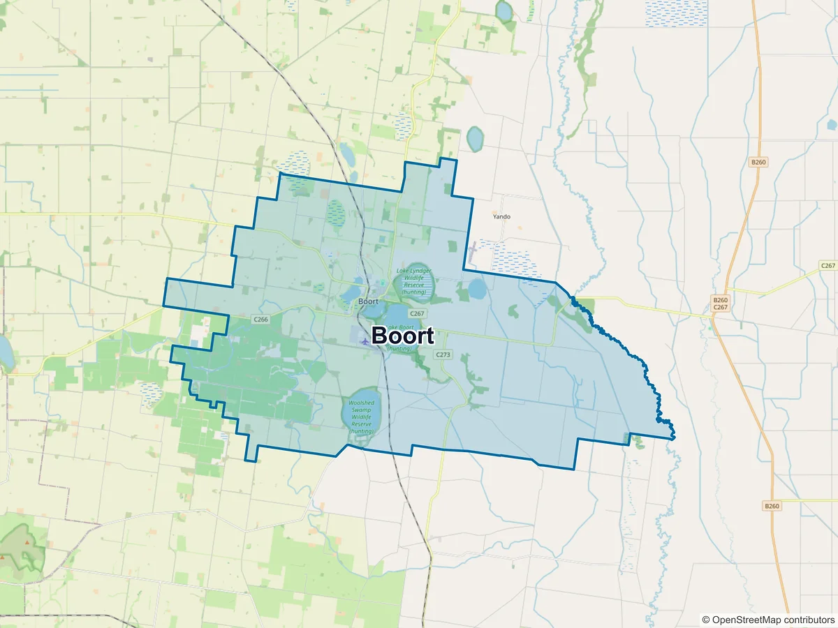 Map of Boort, VIC, Australia