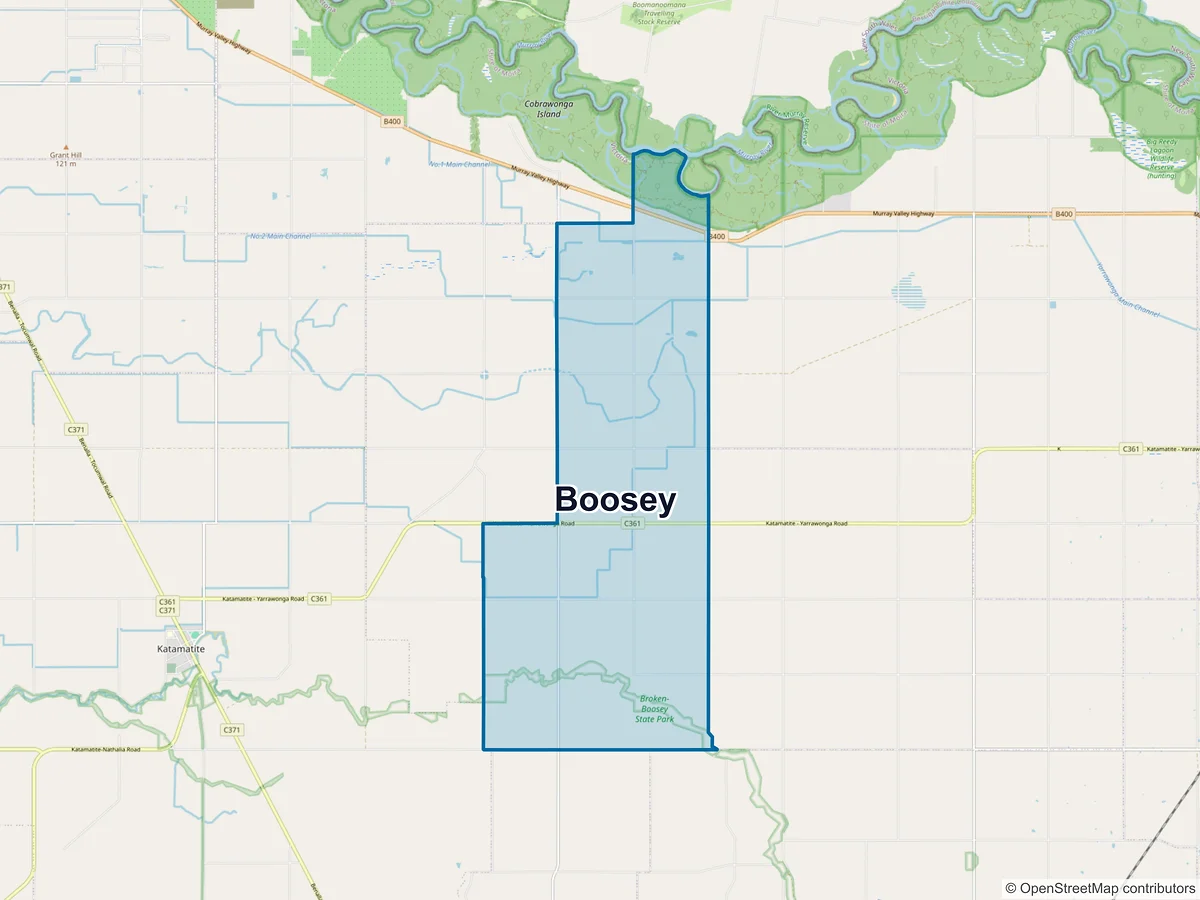 Map of Boosey, VIC, Australia