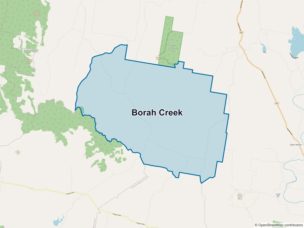 Map of Borah Creek, NSW, Australia