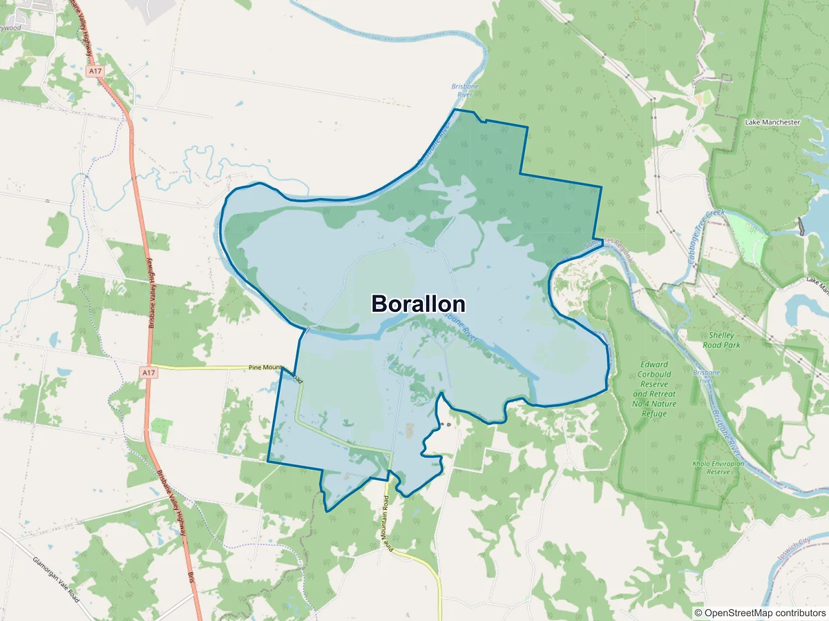 Map of Borallon, QLD, Australia
