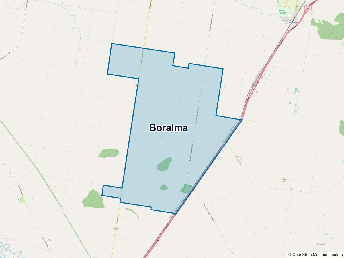 Map of Boralma, VIC, Australia