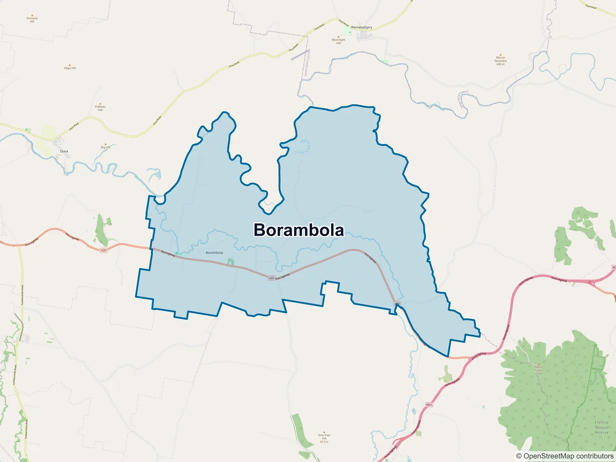 Map of Borambola, NSW, Australia