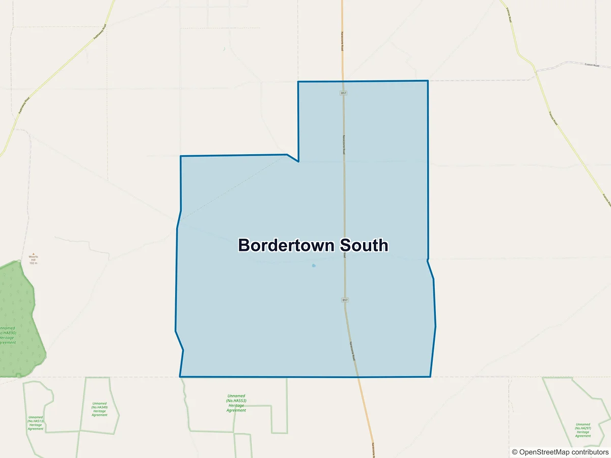 Map of Bordertown South, SA, Australia