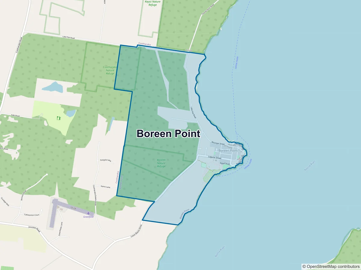 Map of Boreen Point, QLD, Australia