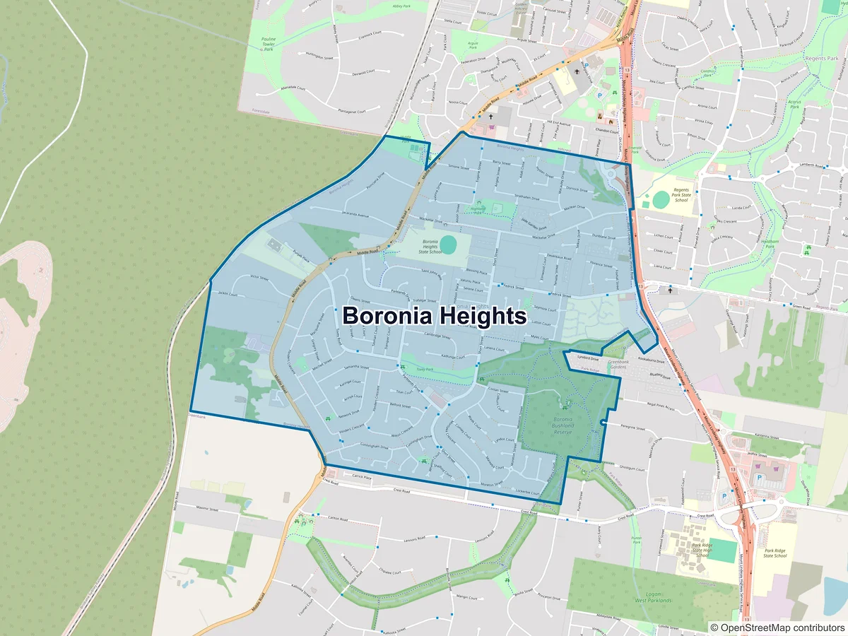 Map of Boronia Heights, QLD, Australia