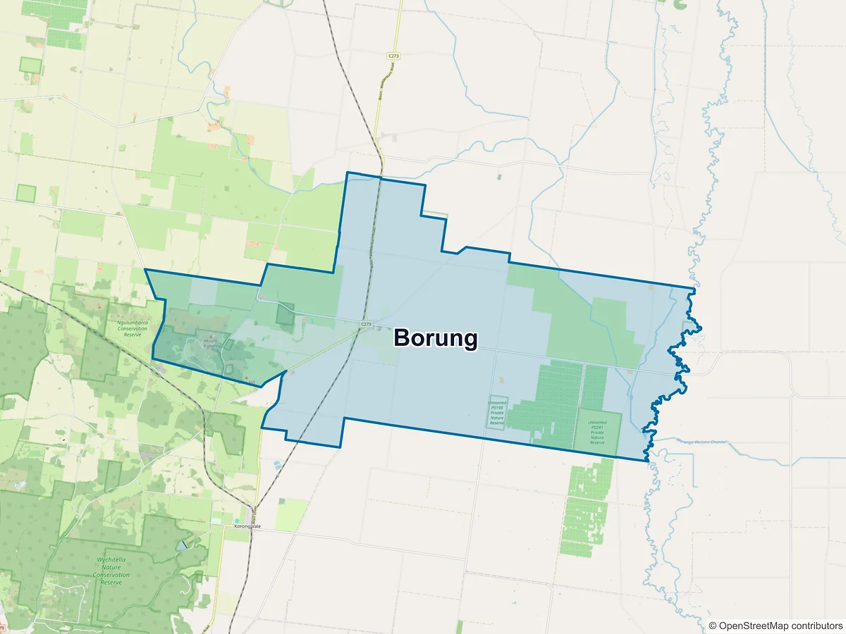 Map of Borung, VIC, Australia