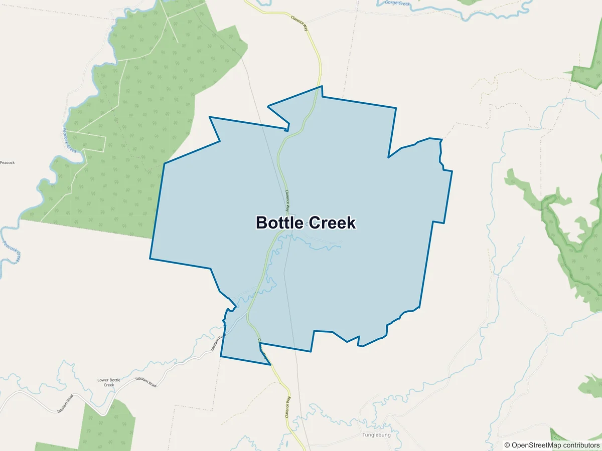 Map of Bottle Creek, NSW, Australia