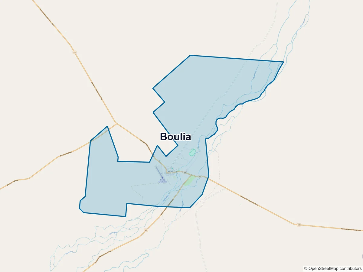Map of Boulia, QLD, Australia