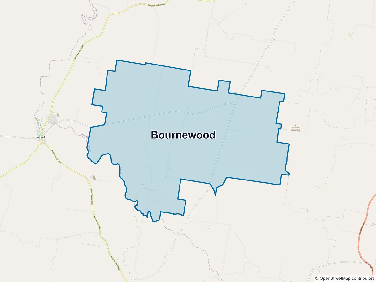 Map of Bournewood, NSW, Australia