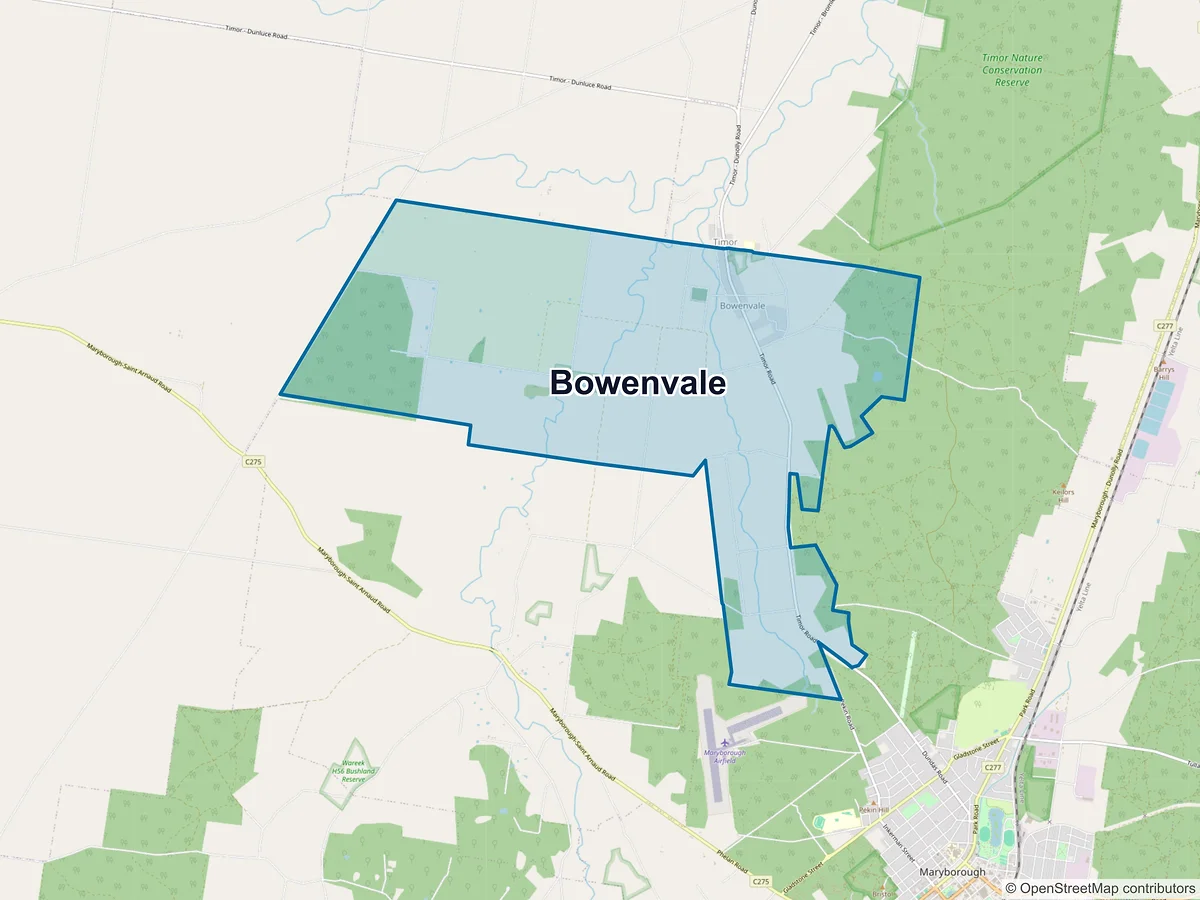 Map of Bowenvale, VIC, Australia