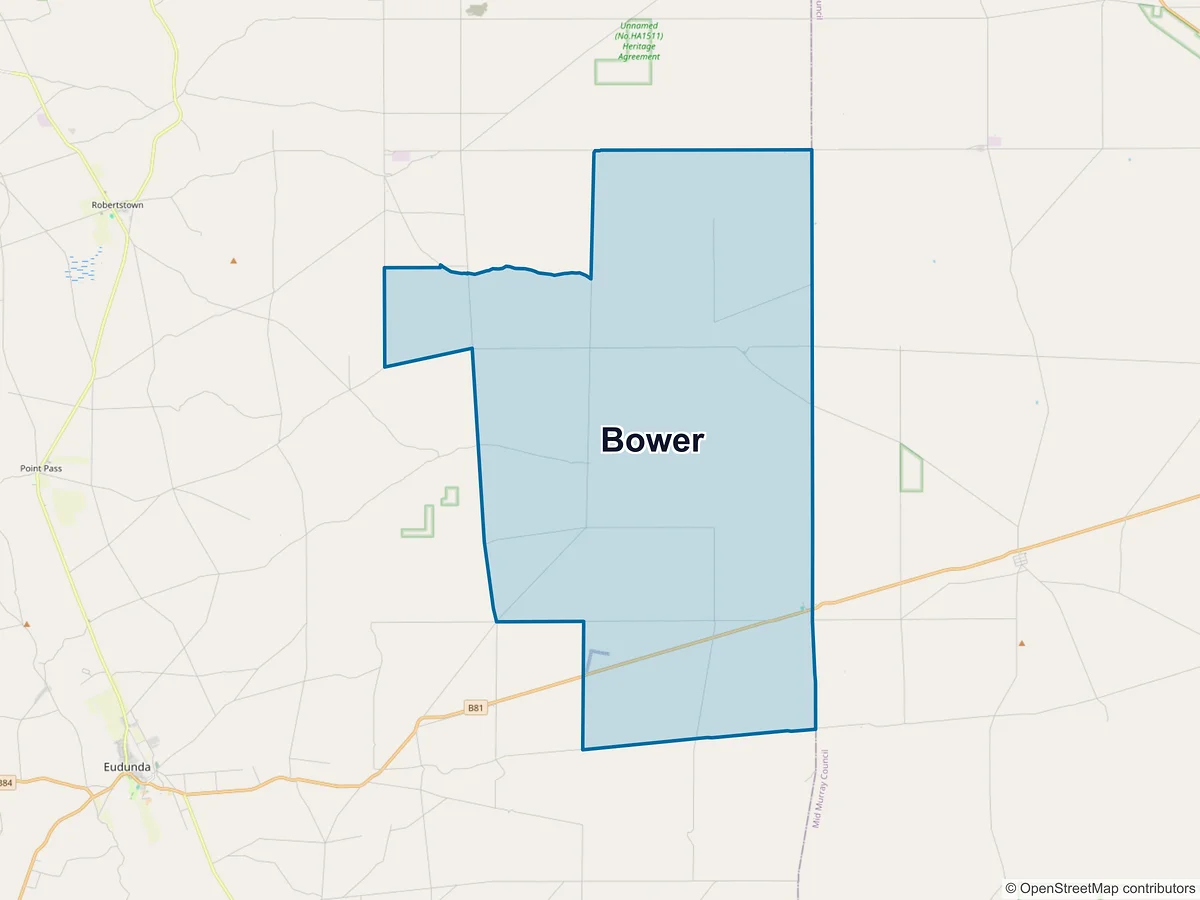 Map of Bower, SA, Australia