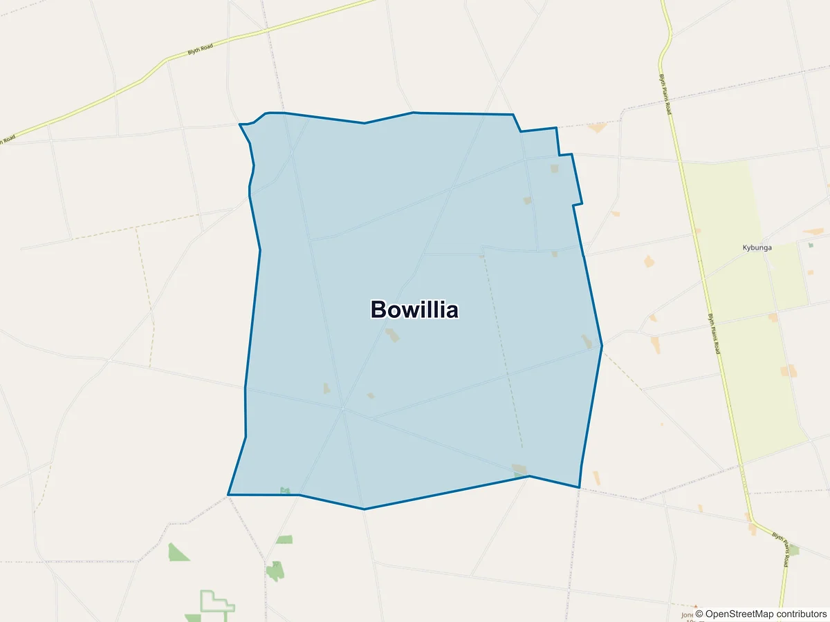 Map of Bowillia, SA, Australia
