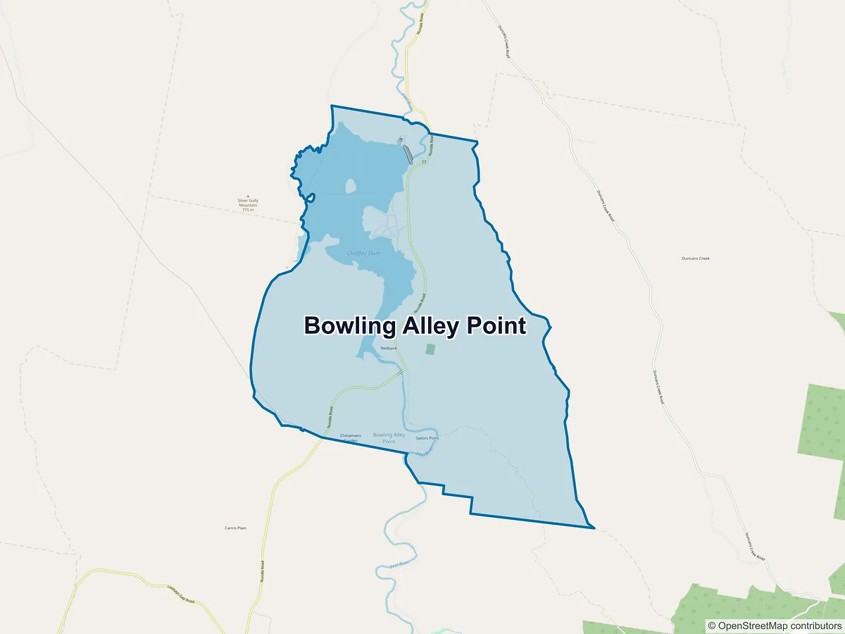 Map of Bowling Alley Point, NSW, Australia