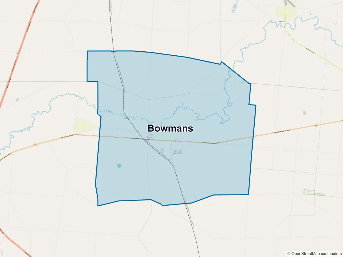 Map of Bowmans, SA, Australia