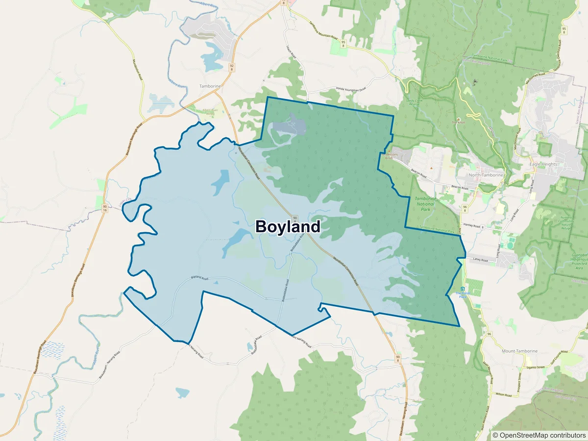 Map of Boyland, QLD, Australia