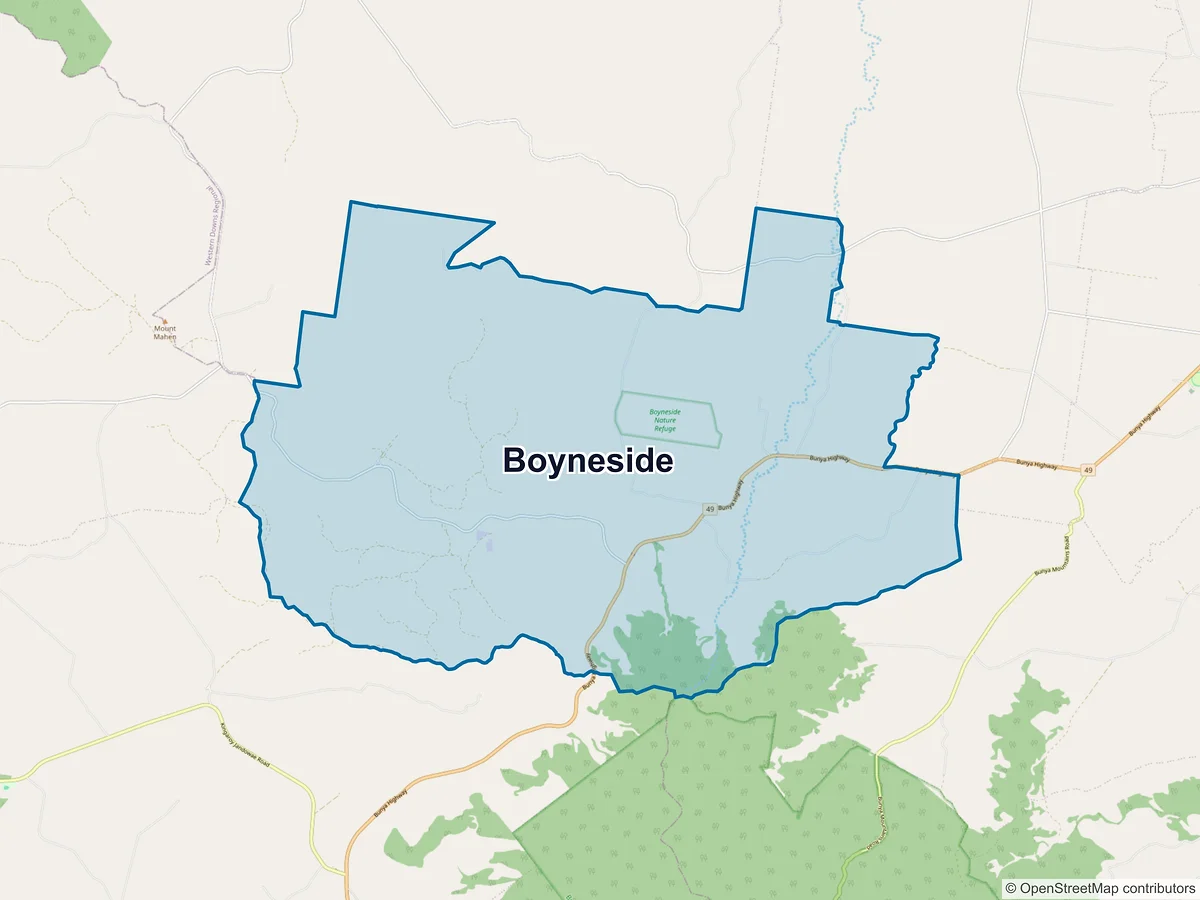 Map of Boyneside, QLD, Australia
