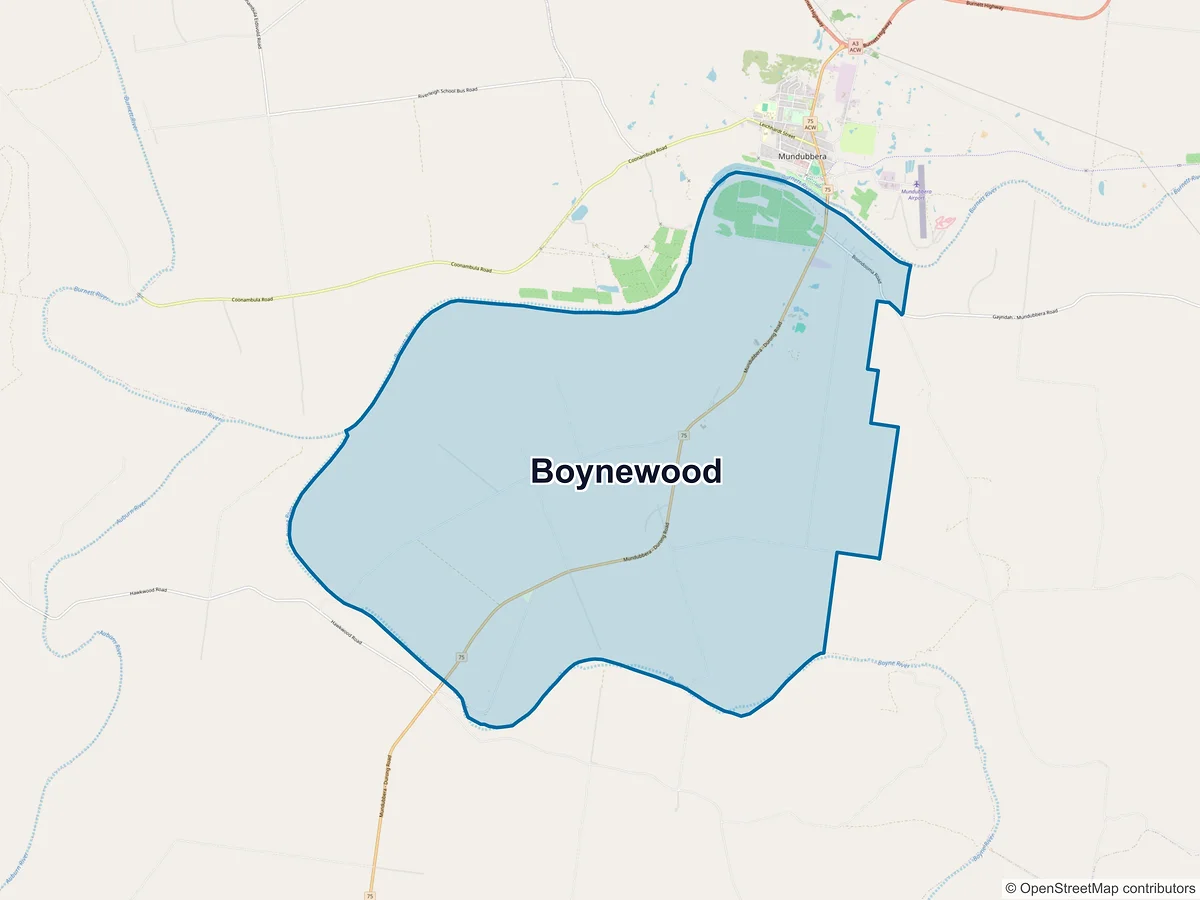 Map of Boynewood, QLD, Australia