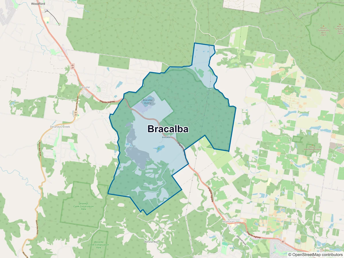 Map of Bracalba, QLD, Australia