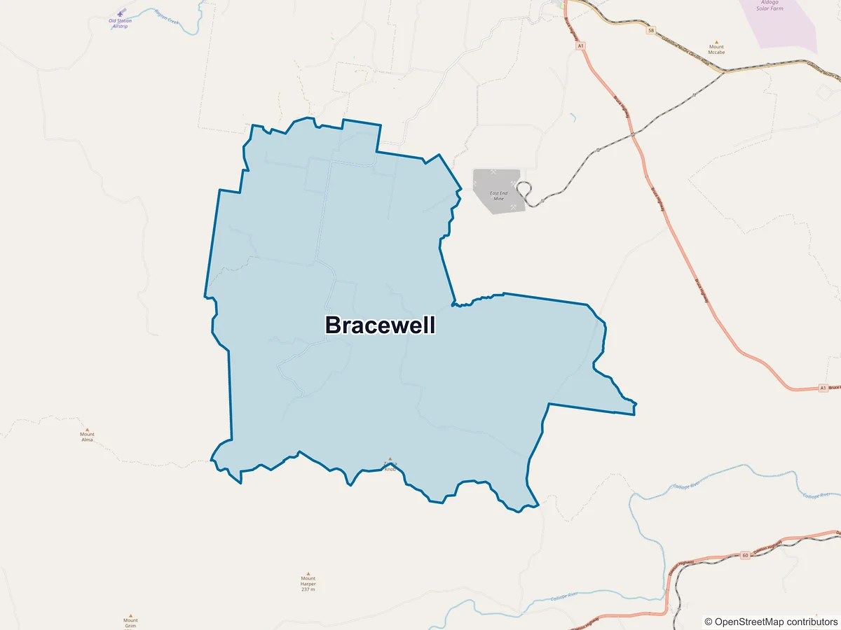Map of Bracewell, QLD, Australia