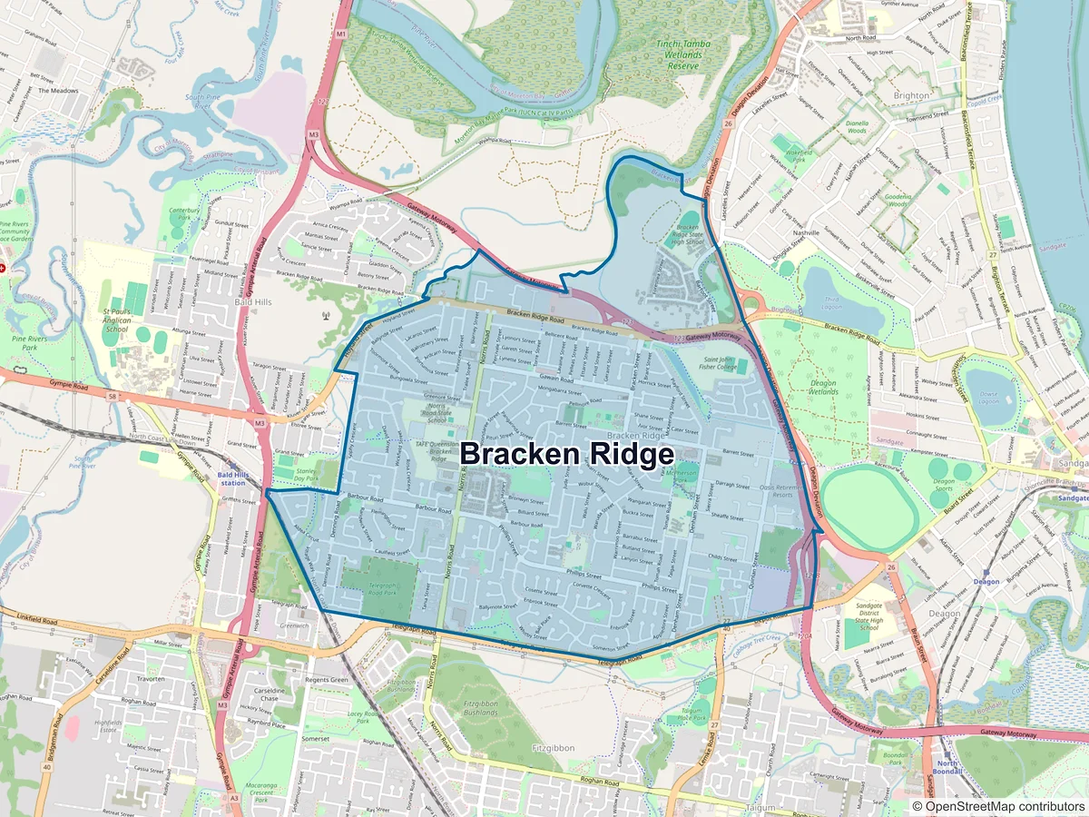 Map of Bracken Ridge, QLD, Australia