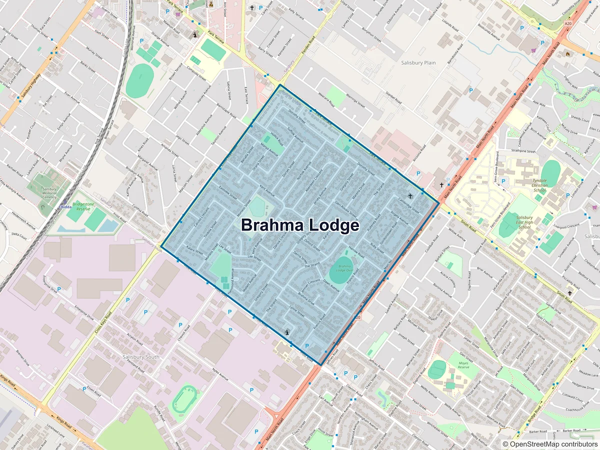 Map of Brahma Lodge, SA, Australia