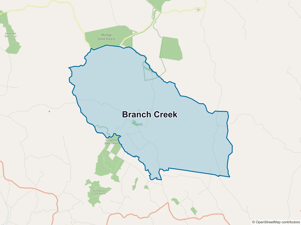 Map of Branch Creek, QLD, Australia