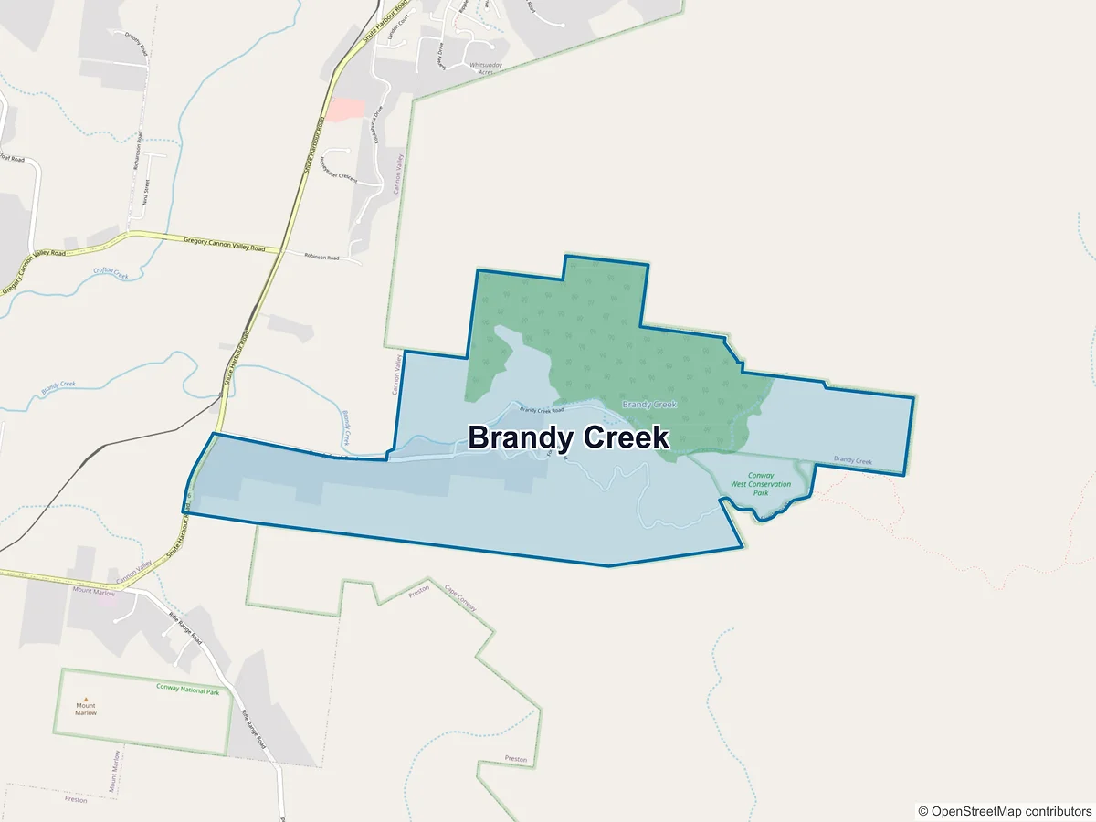 Map of Brandy Creek, QLD, Australia