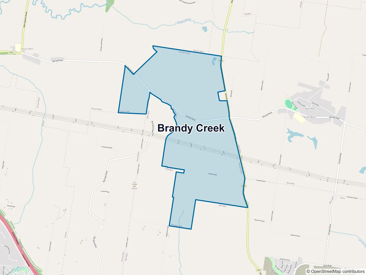 Map of Brandy Creek, VIC, Australia