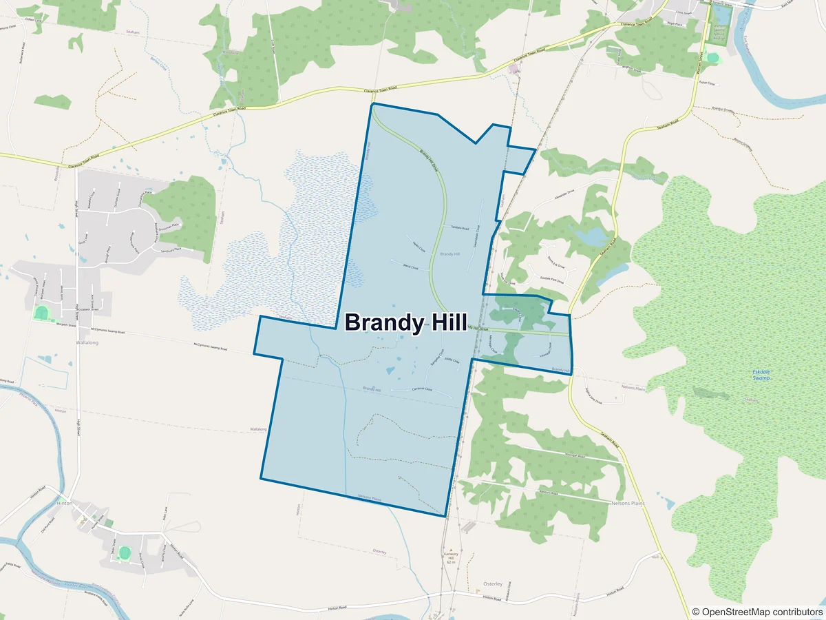 Map of Brandy Hill, NSW, Australia