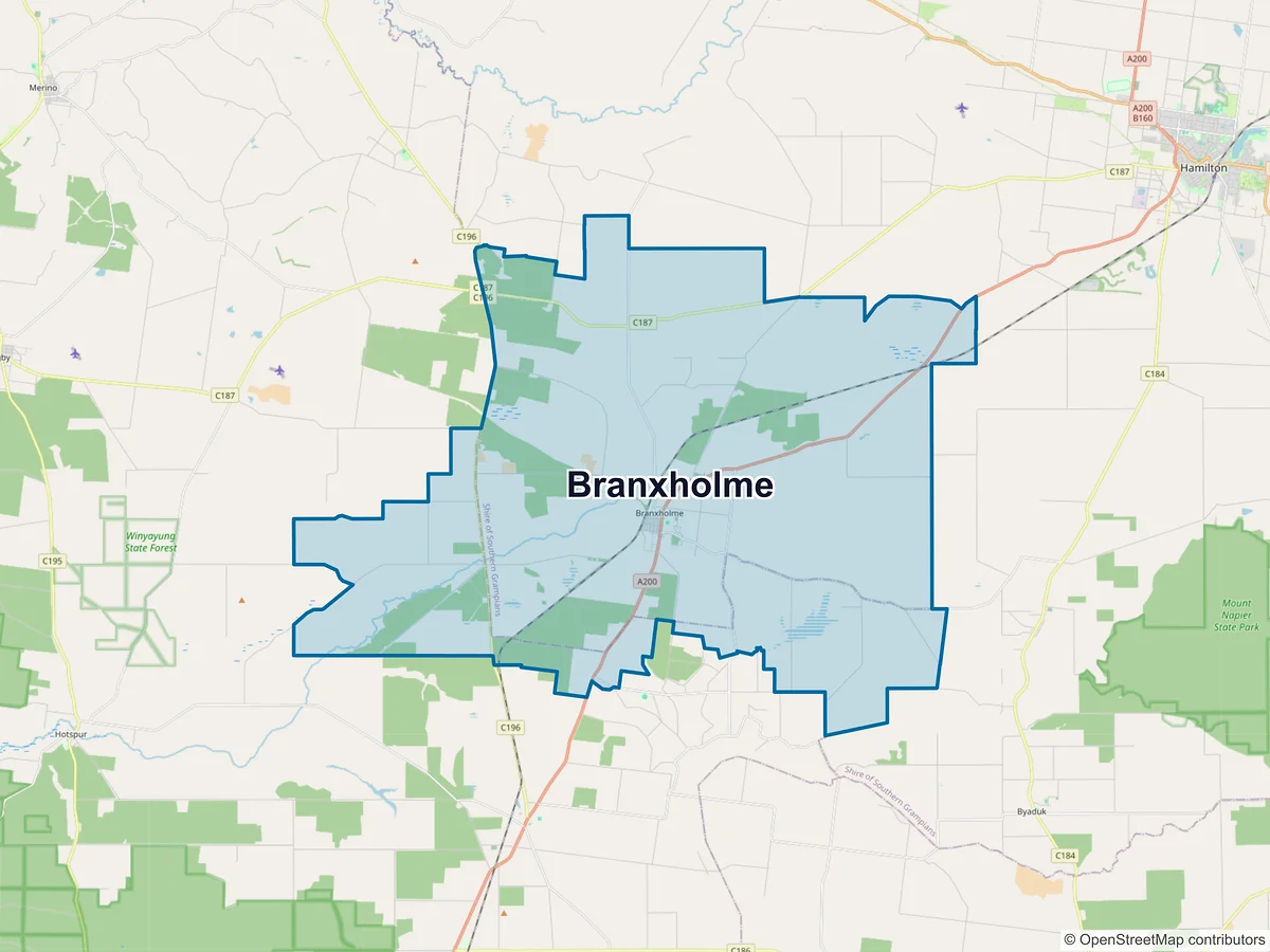 Map of Branxholme, VIC, Australia