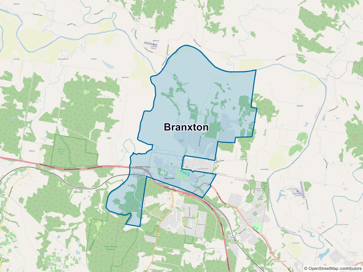 Map of Branxton, NSW, Australia