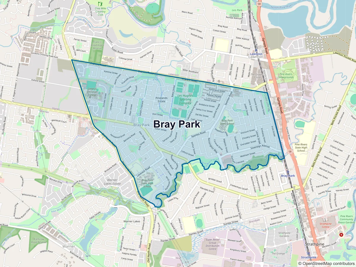 Map of Bray Park, QLD, Australia