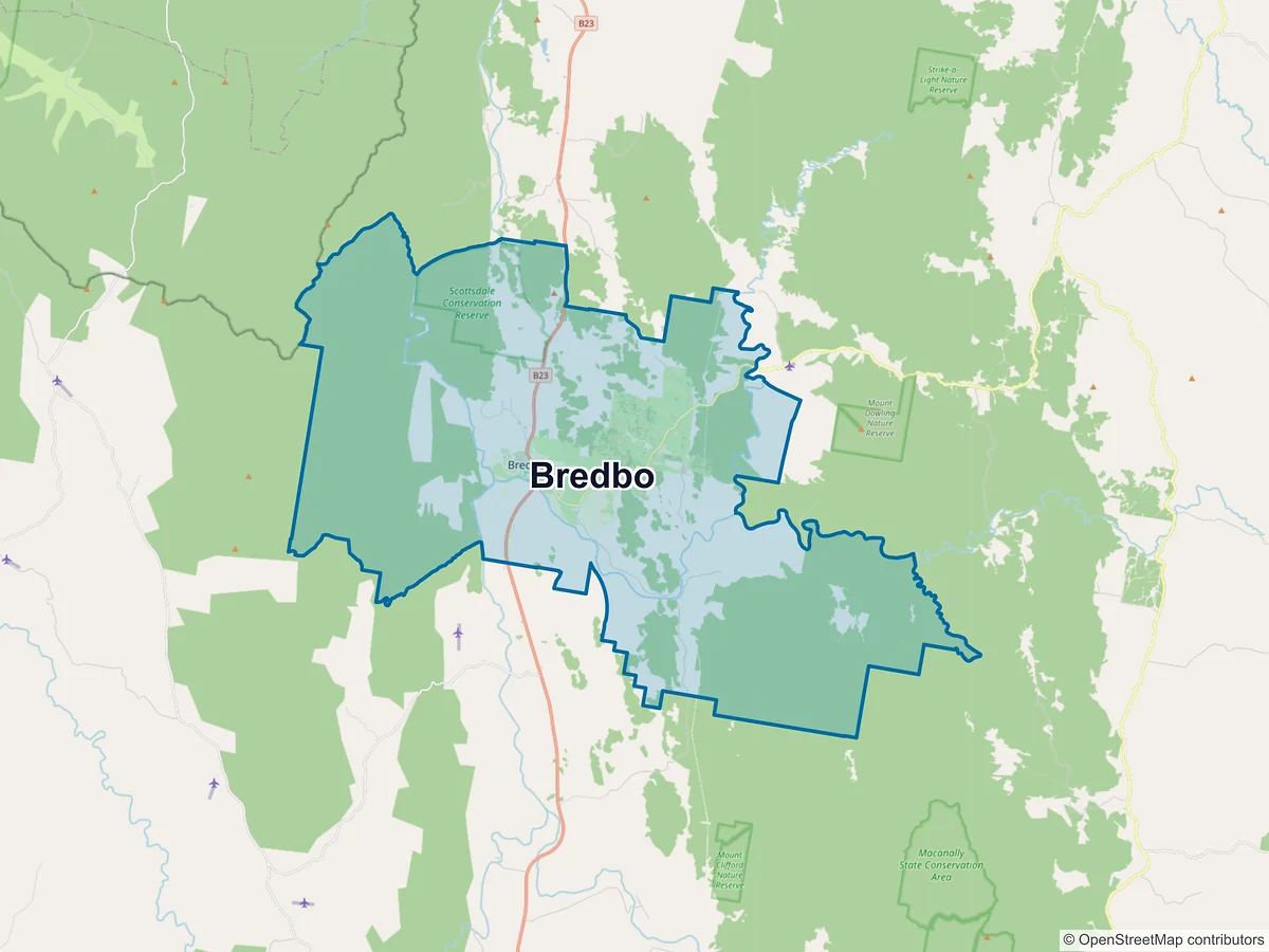 Map of Bredbo, NSW, Australia