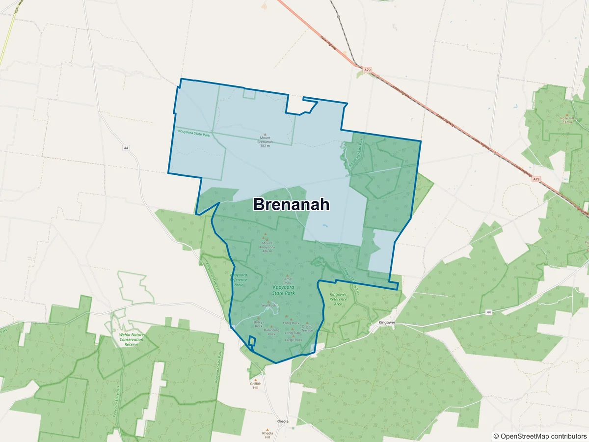 Map of Brenanah, VIC, Australia