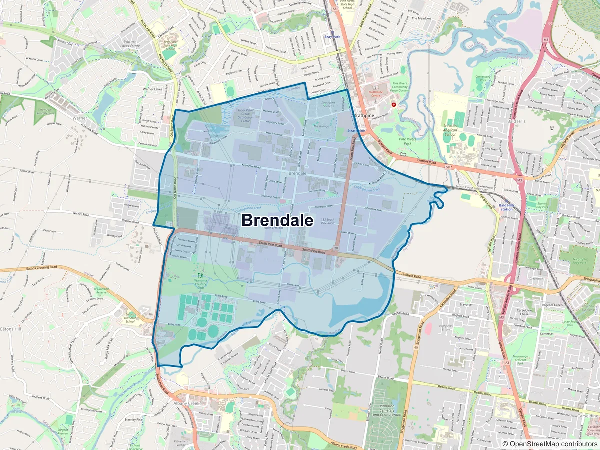 Map of Brendale, QLD, Australia