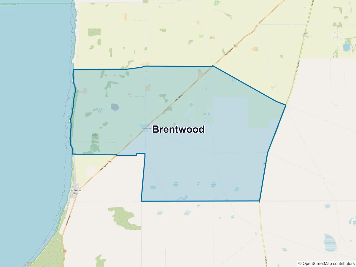 Map of Brentwood, SA, Australia