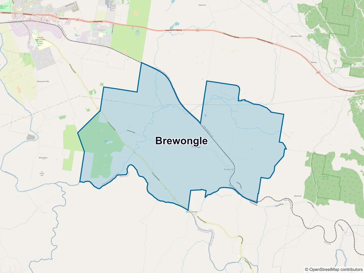 Map of Brewongle, NSW, Australia
